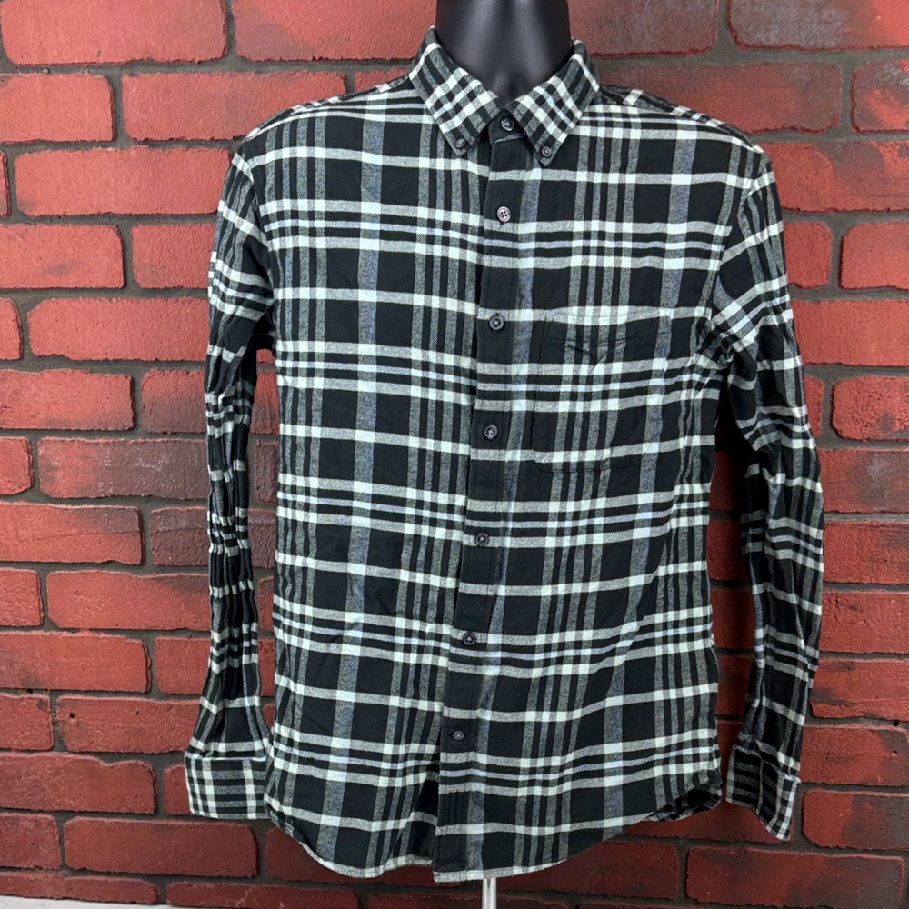 Club Monaco Shirt‎ Mens Medium Plaid Flannel Button Down